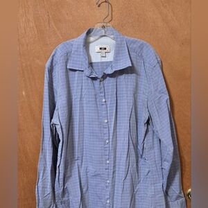 Joseph Abboud Light Blue Windowpane Check  Casual Shirt Size 2XLT